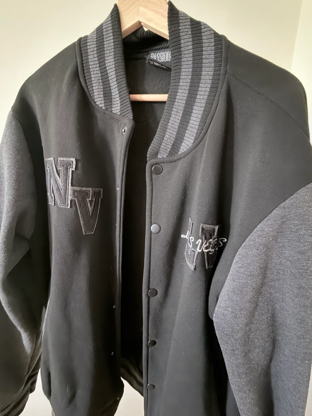 NV Varsity Jacket - Black & Gray